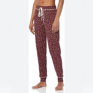 Pj Salvage port wine My friend Spot Lightweight jersey pj loungepants L NWT